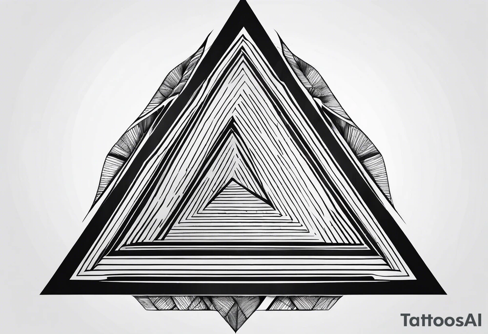 simple triangle tattoo idea