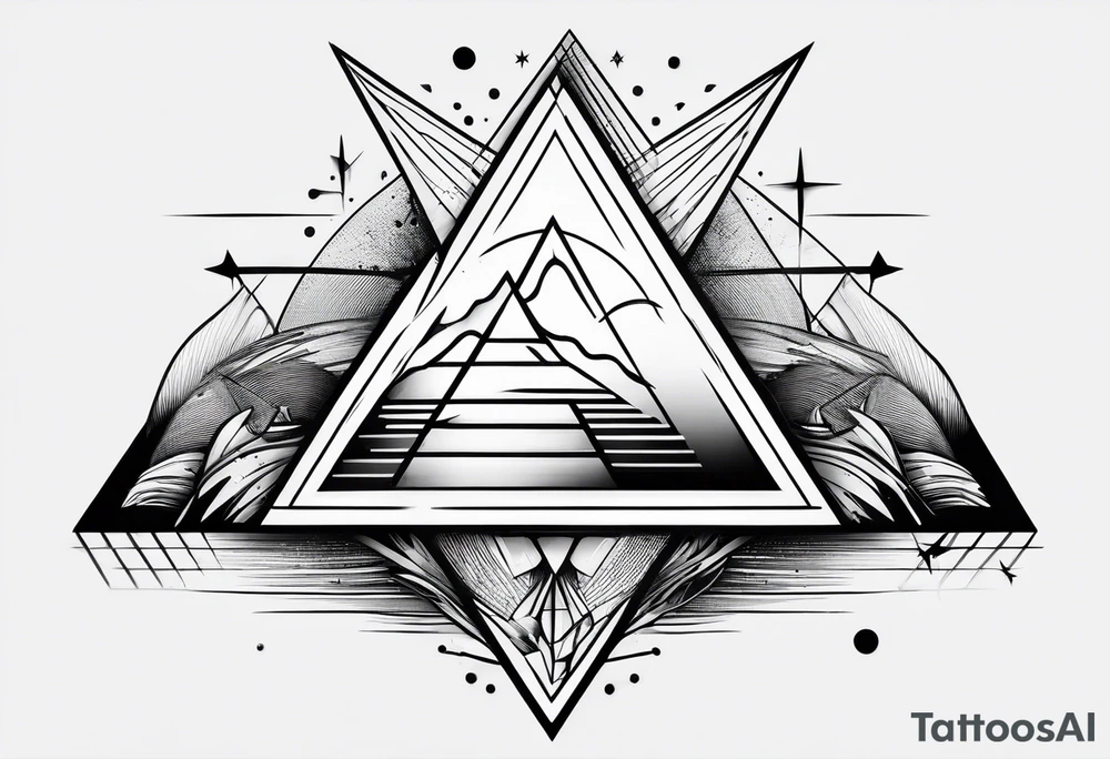 simple triangle tattoo idea