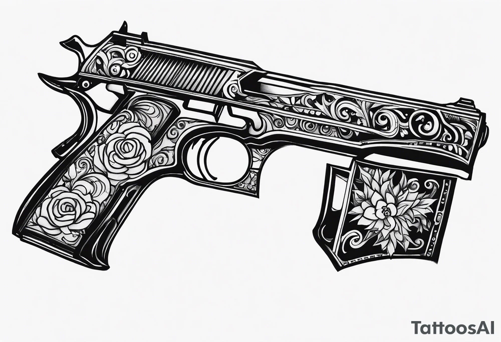 pistol tattoo idea