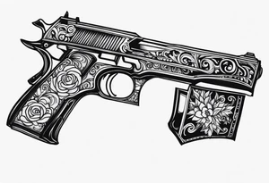 pistol tattoo idea