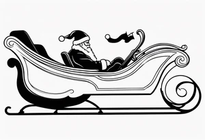 santa Sleigh tattoo idea
