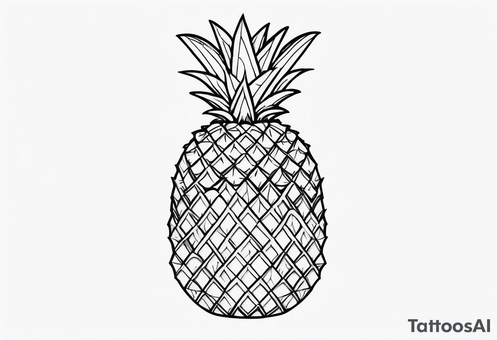 Cute pineapple bear tattoo idea