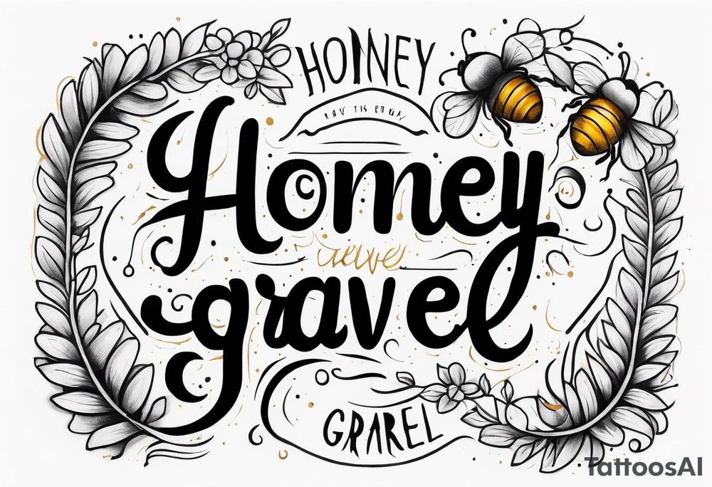 Honey over gravel tattoo idea