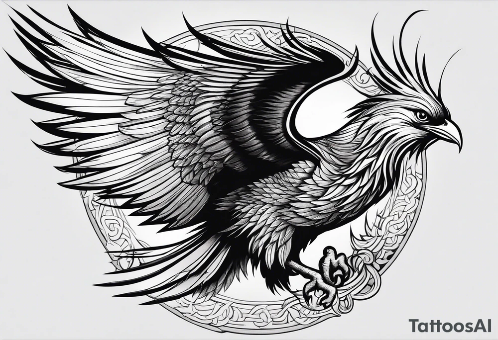 phoenix,
chinese,
realistic,
long tail,
elegant,
wings closed
long neck,
long feathers,
in flight,
graceful, tattoo idea