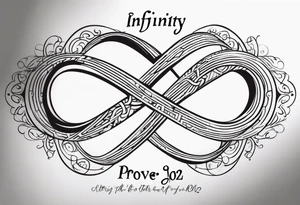 An infinity symbol with Proverbs 10:22 centered underneath. tattoo idea