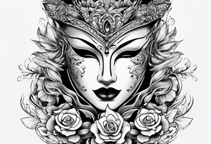 Cool Tattoo Drama two Mask tattoo idea