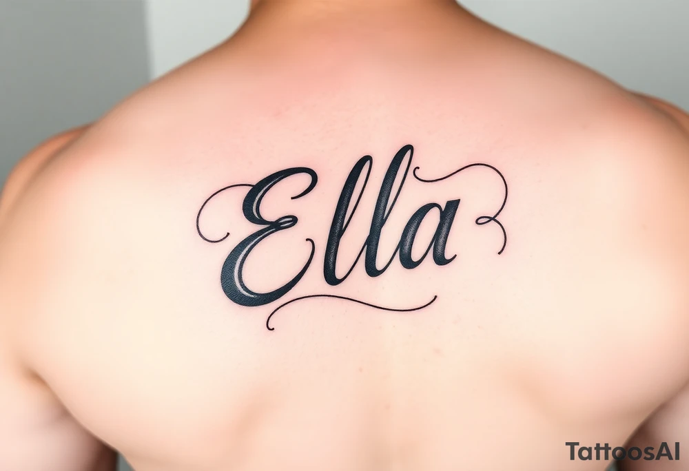 Ella text tattoo idea