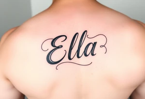 Ella text tattoo idea