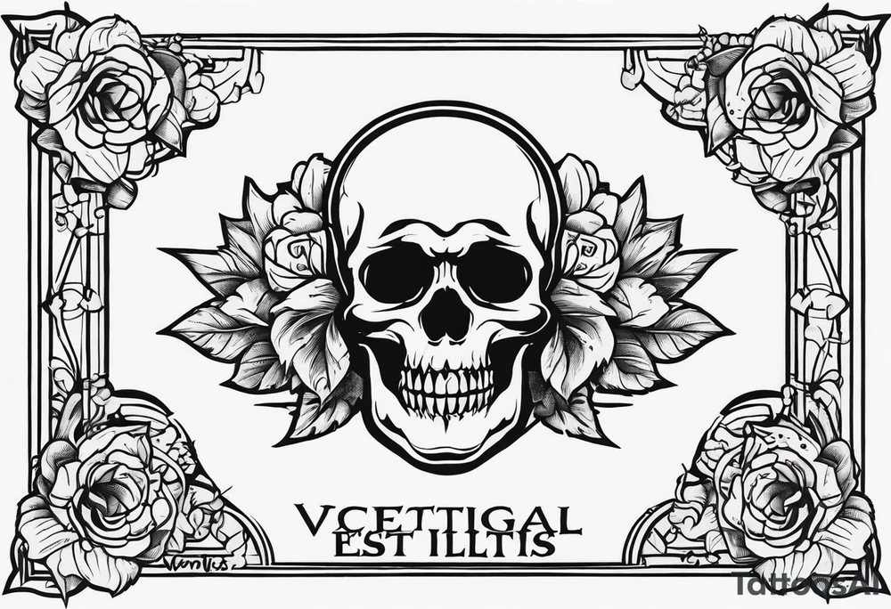 "Vectigal Vanitas est, utilitas Sanitas est, Nummus est Rex" tattoo idea