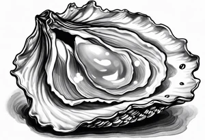 One Pretty oyster tattoo idea