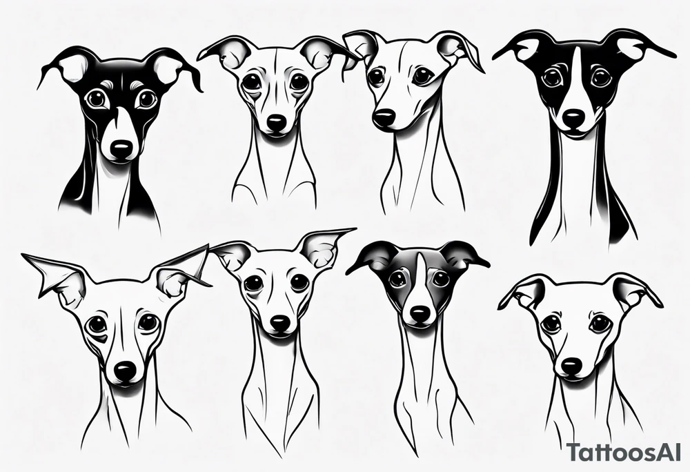 Italian greyhound tattoo idea