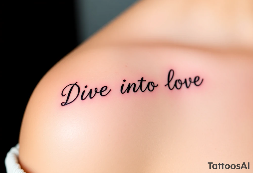 Dive into love tattoo idea