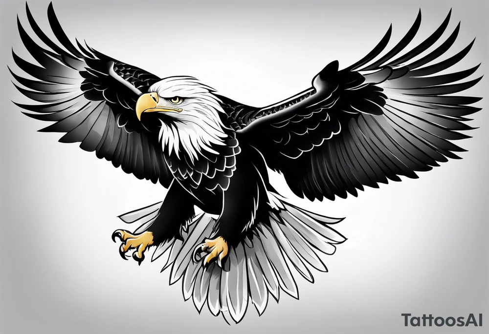 eagle flying tattoo idea