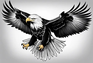 eagle flying tattoo idea