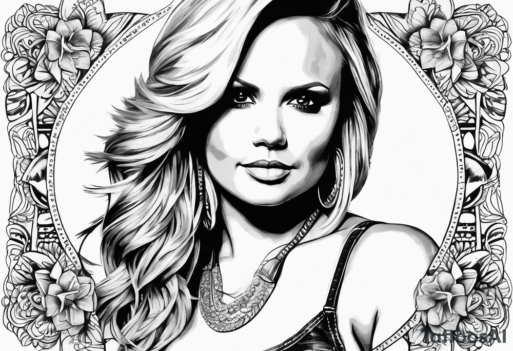 Miranda lambert with song lyrics tattoo idea