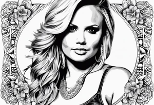 Miranda lambert with song lyrics tattoo idea