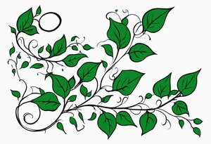 the following numbers 31.8742° N, 91.1366° W, with very simple ivy vines on both sides.  it will be small fine line on the back of the arm above the elbow tattoo idea
