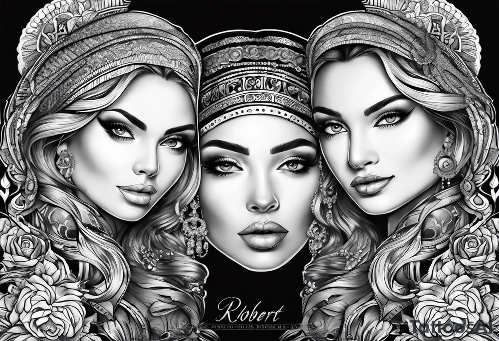 Robert and linda name mixing together to make subero tattoo idea