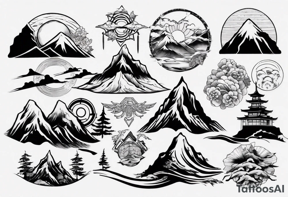 mountain tattoo idea