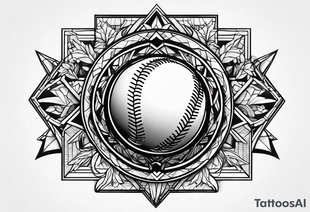 Baseball themed tattoo tattoo idea