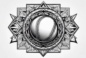 Baseball themed tattoo tattoo idea