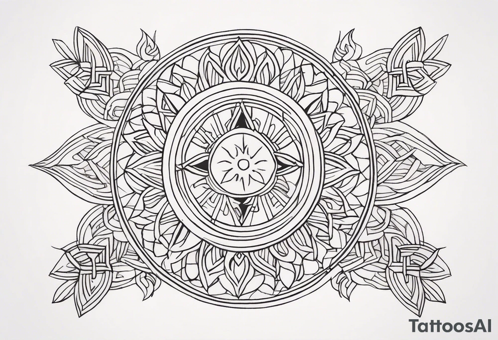 small minimalistic soft spiritual
motif no border tattoo idea