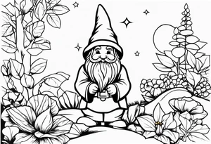 Charming Garden Gnome tattoo idea