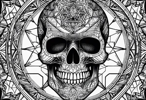 sacredgeometry, skull, tattoo idea