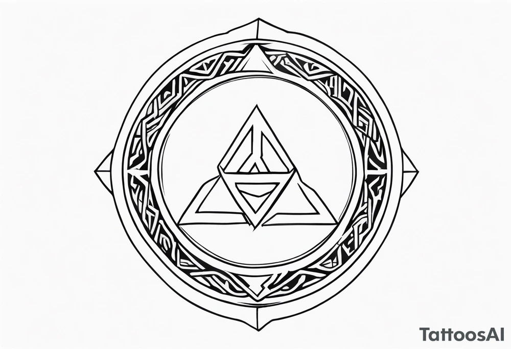 Rune style Hephaestus tattoo tattoo idea