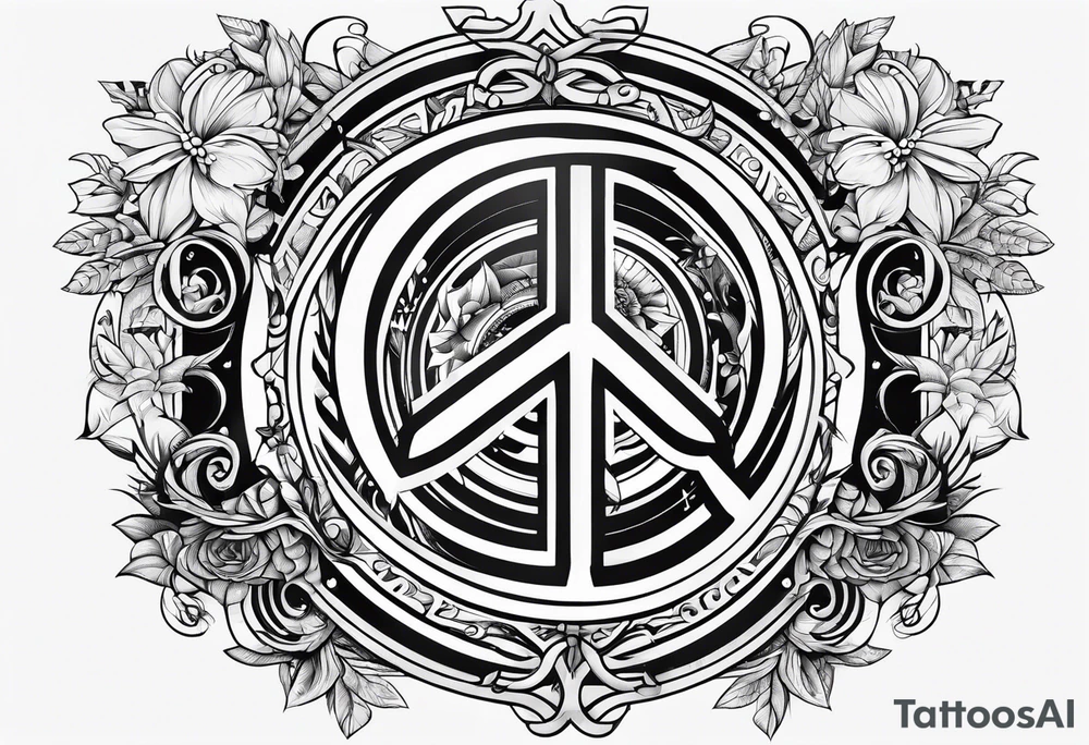 Peace and panic tattoo idea