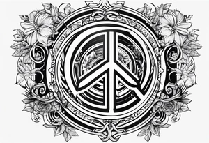 Peace and panic tattoo idea