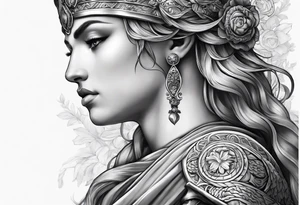 full left arm sleeve with greek mythology for men tattoo idea
