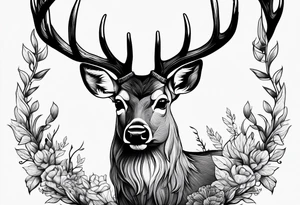 Deer buck tattoo idea
