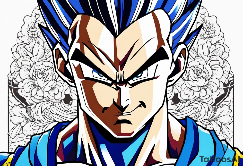 Vegeta wearing his badman tattoo tattoo idea
