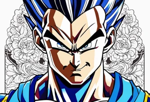 Vegeta wearing his badman tattoo tattoo idea