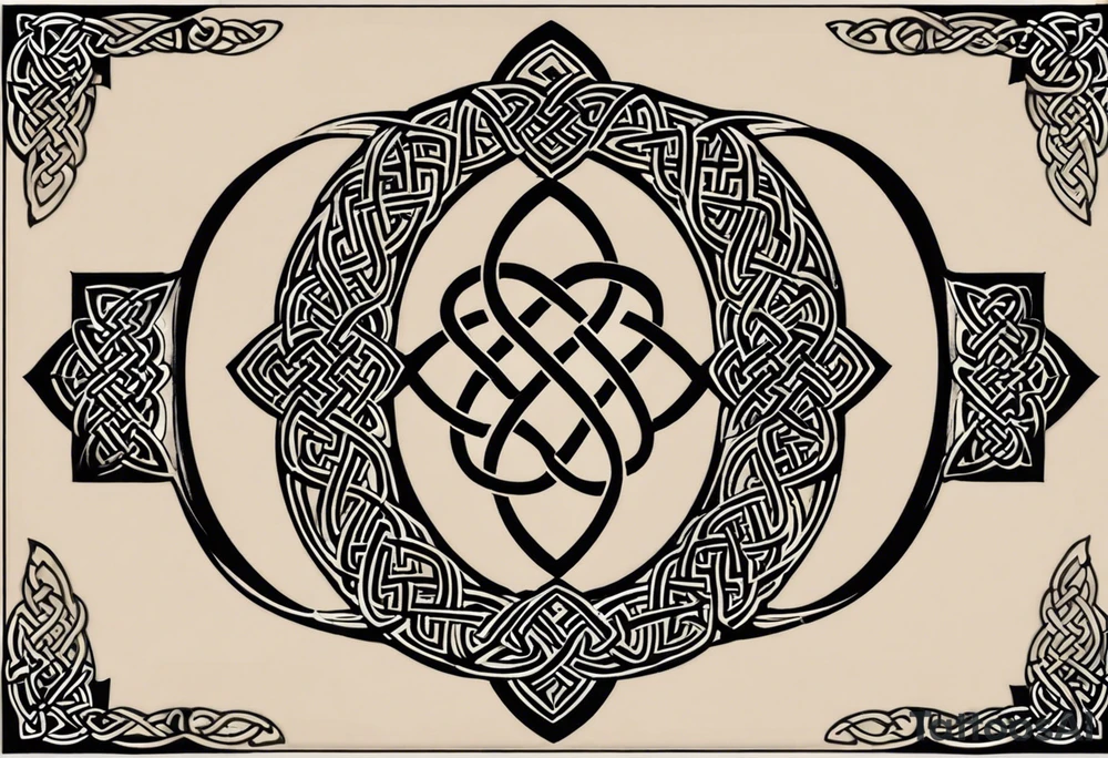 design me a Celtic knot tattoo with my children's names and birthdate, Mellissa 18/03/1986, Ashley 24/11/1990, Jesse 8/04/1993, Liam 8/06/1995, Eleanor 19/08/1996 tattoo idea