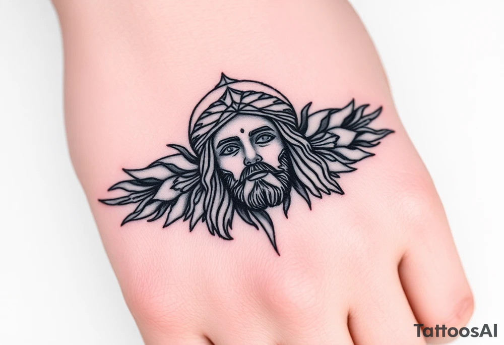 Finding peace in chaos within jesus tattoo idea