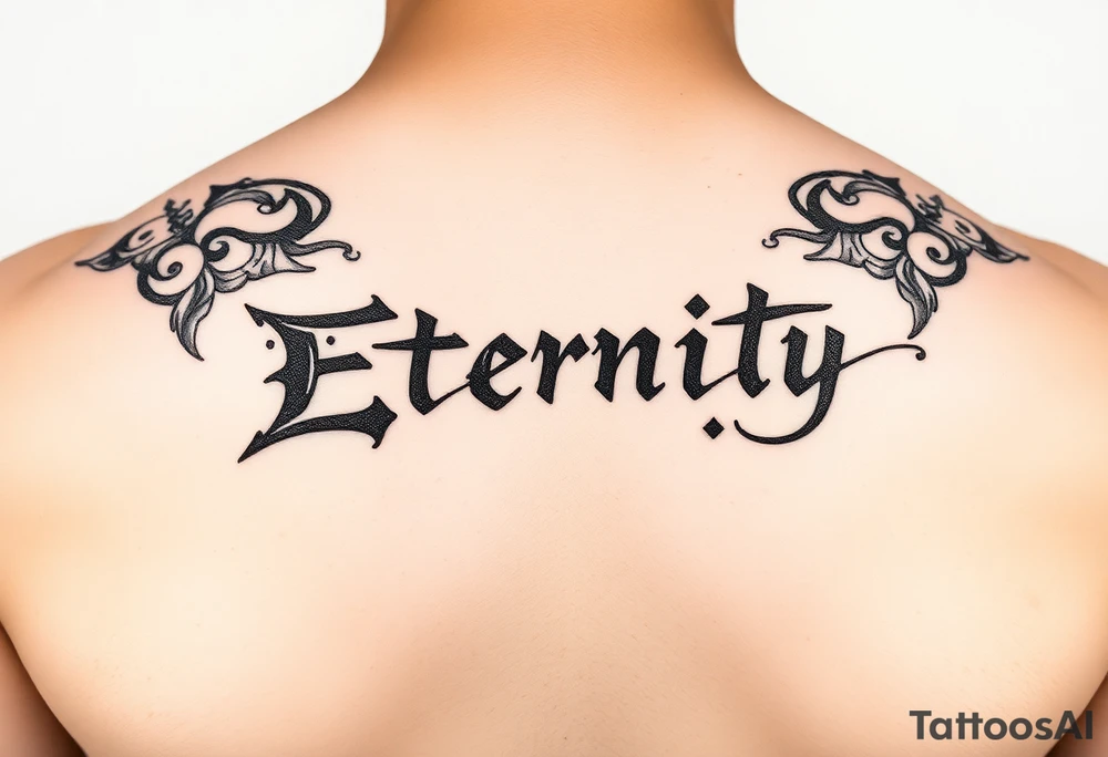Eternity in ganagster
 font Japanese style tattoo idea