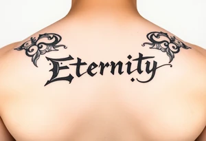 Eternity in ganagster
 font Japanese style tattoo idea