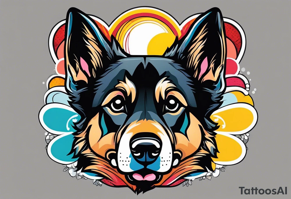 German shepherd dog tattoo idea