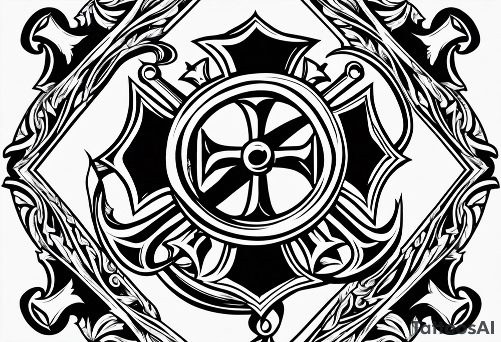 Maltese cross tattoo idea