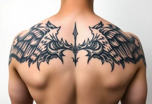 một khuông mặt được vẽ bởi những mũi tên lớn và nhỏ đang xen vào nhau tattoo idea