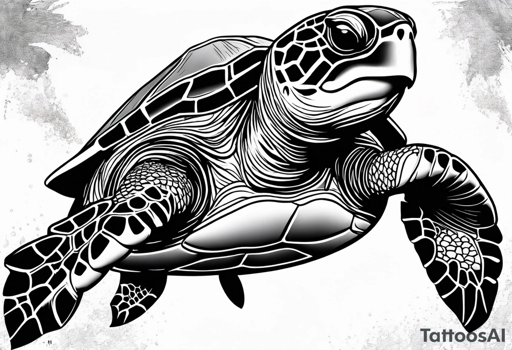 Sea turtle tattoo idea