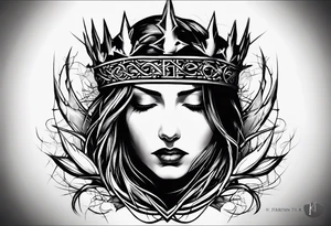 “Let me let them know your name let me let them know the pain” 
Biblical cross crown of thorns tattoo idea