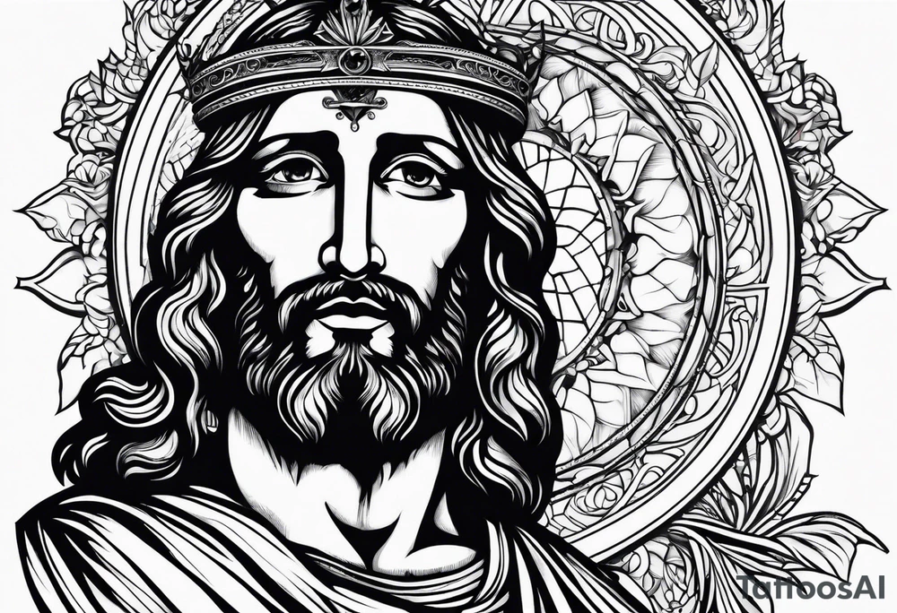 Bacco jesus tattoo idea