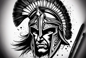 Spartan helmet tattoo idea