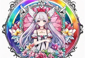 Madoka magica rainbow tattoo idea