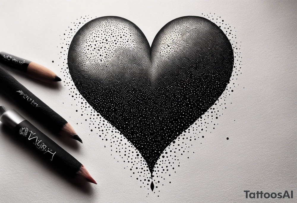 Broken Heart that says Never Say Never tattoo idea