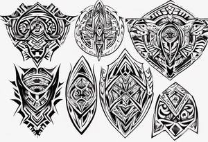Block Tribal pectoral tattoo idea