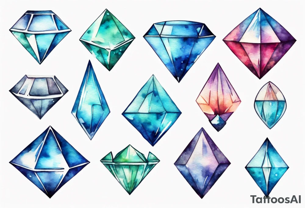 water diamond tattoo idea